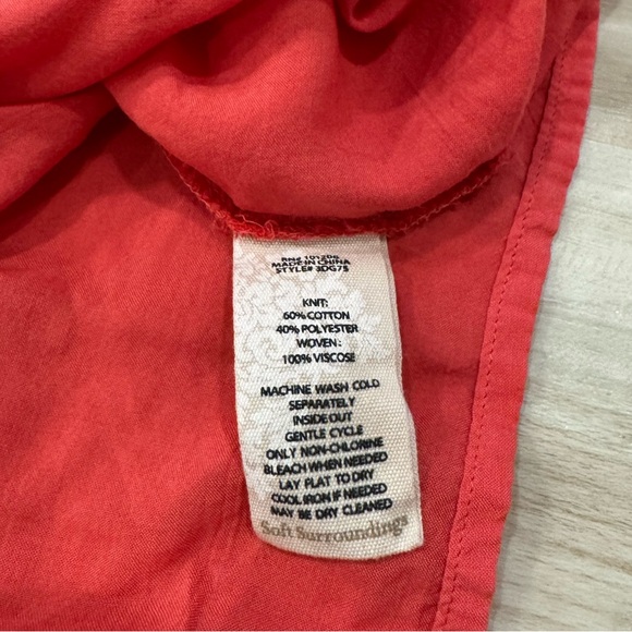 Soft Surroundings Elevate Sweatshirt Top French Terry Lagenlook Ruffle SP - Picture 7 of 7